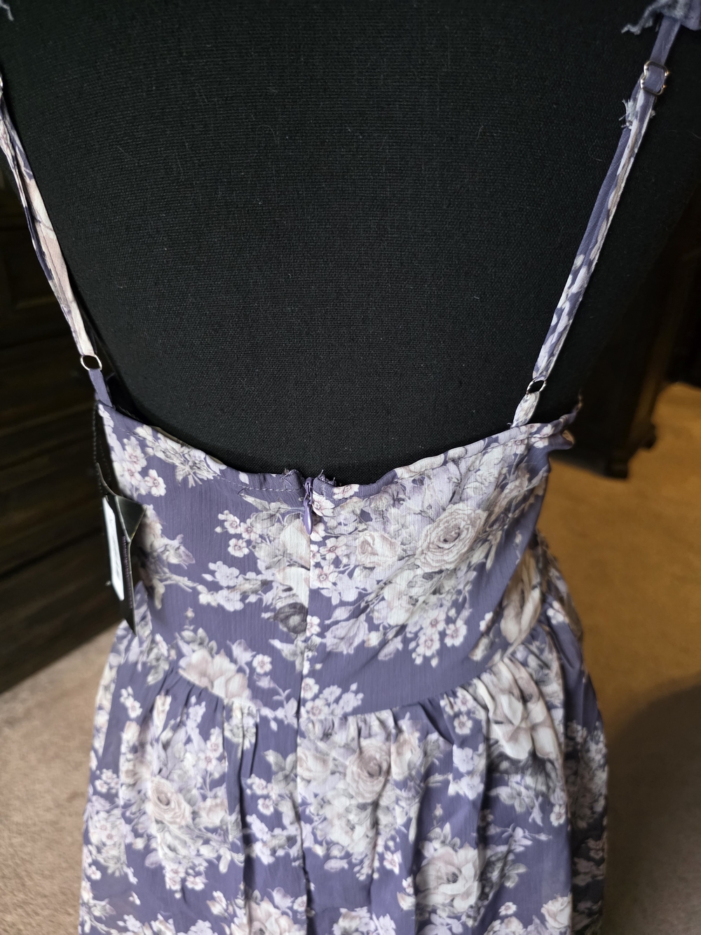 Jade by Jane Katie Floral Tiered Maxi Dress 1X NWT Cottagecore Lavender Coquette - Picture 6 of 6